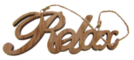Drewniany napis Relax VINTAGE (14x7 cm) DREWNIANY