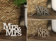 Drewniany napis Mr&Mrs VINTAGE (19x14 cm) BIAŁY